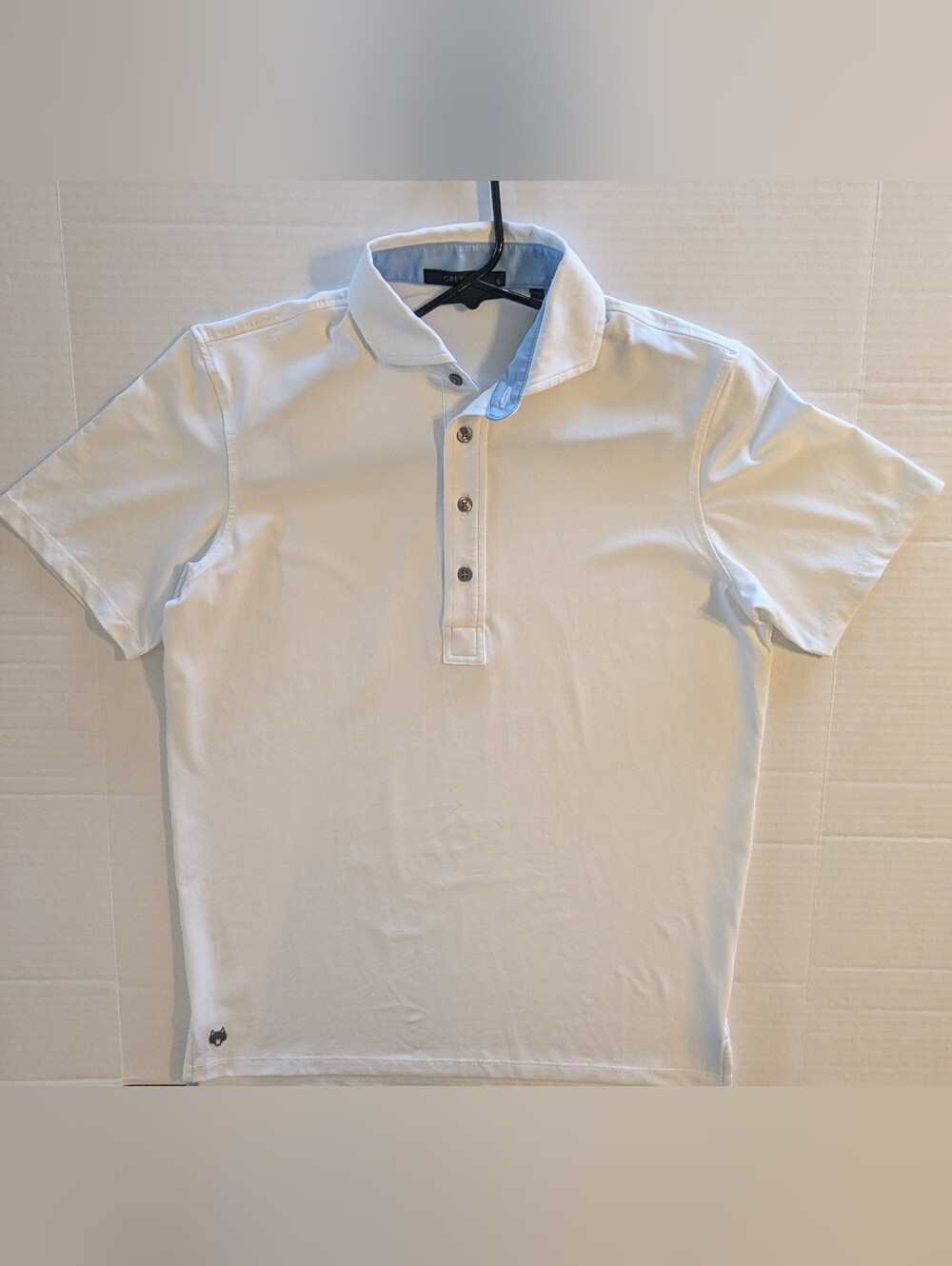Greyson Men's White Polo w/ Light Blue Contrast Trim- Sm (NWOT)